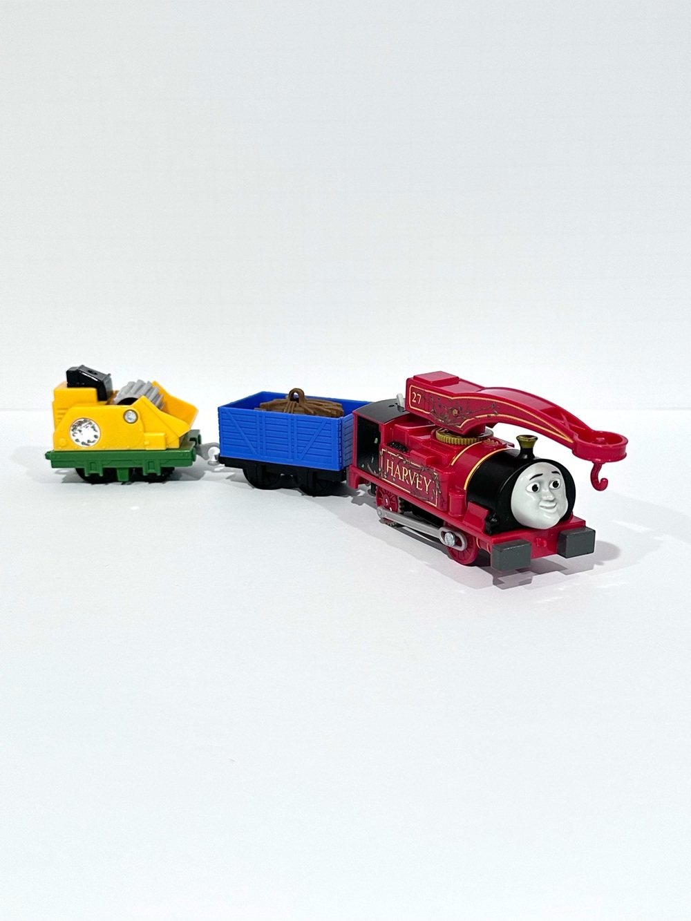Thomas & Friends Motorized TrackMaster Helpful Harvey w/ Wood Chipper Tender